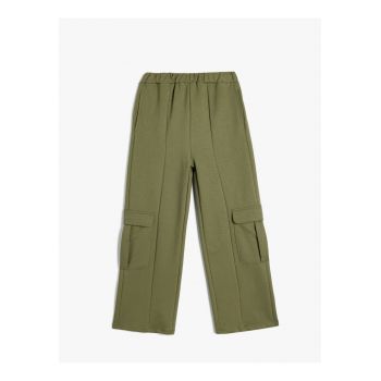 Pantaloni de trening cargo cu model uni