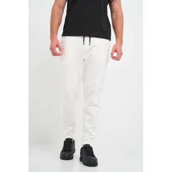 Pantaloni sport barbat cu buzunare - Alb