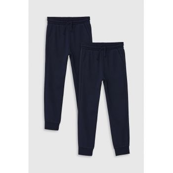 Pantaloni uni de trening cu snur