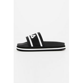 Papuci flatform cu imprimeu logo Morro Bay