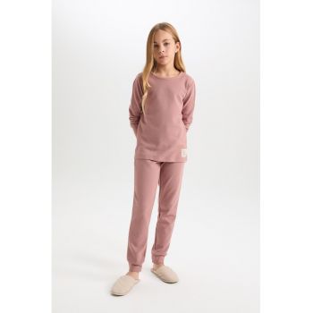 Regular Fit Textured Long Pijama