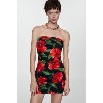 Rochie mini cu model floral Matis