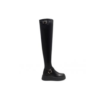 Botine dama - 590558804812139 - Piele ecologica - Negru