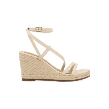 Espadrile de piele cu barete multiple