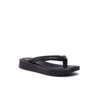 Papuci dama - 300349366 - Piele naturala - Negru