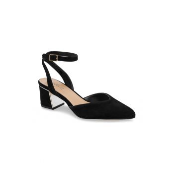 Sandale dama - 498582 - Piele intoarsa - Negru