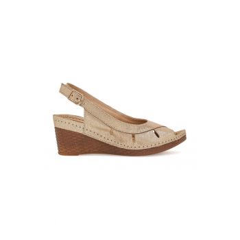 Sandale dama - 590559 - Piele naturala - Auriu -