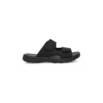 Slapi barbati - 590559 - Piele ecologica - Negru -