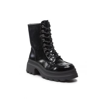 Botine dama - 301728504 - Piele ecologica - Negru