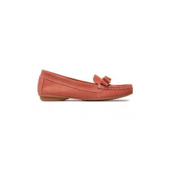 Mocasini dama - 700218 - Piele intoarsa - Roz