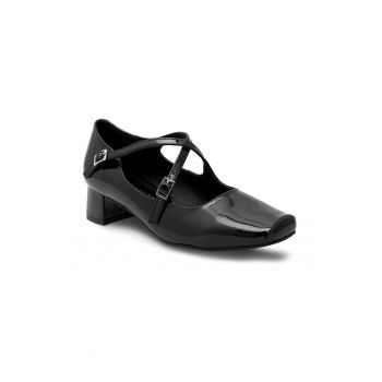 Pantofi dama - 325772 - Piele lacuita - Negru