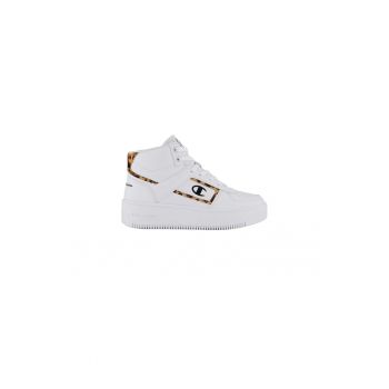 Pantofi sport dama - FOUL PLAY PLATFORM MID ANIMAL - Alb