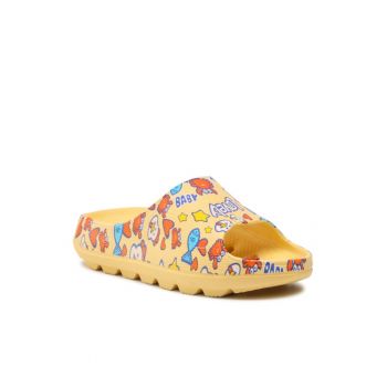 Papuci flip-flop dama - 5904248555085 - Textil - Galben -