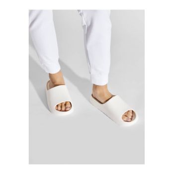 Papuci flip-flop dama - Textil - Bej