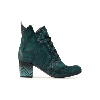 Ghete dama - 207660106 - Verde - Piele naturala/Piele intoarsa