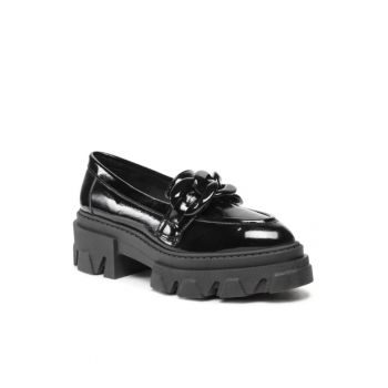 Mocasini dama - Piele naturala - Negru - 3