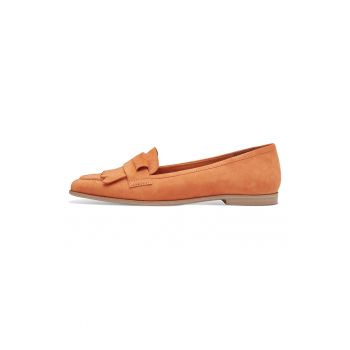 Pantofi loafer de piele intoarsa