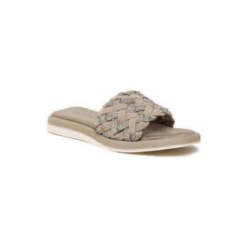 Papuci flip-flop dama - 302040230 - Piele naturala - Verde