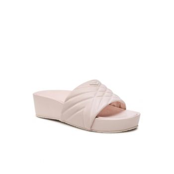 Papuci flip-flop dama - Piele naturala - bej