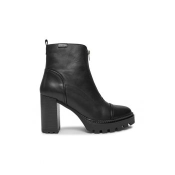 Botine Cervera W1J-8829 Negru - Piele lacuita