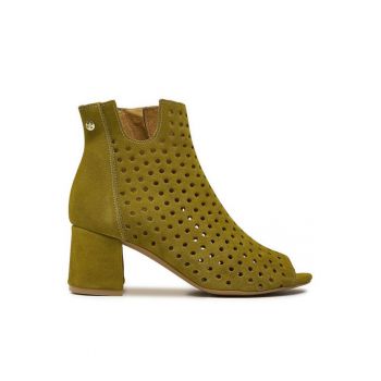 Botine dama 304022951 - Piele naturala - Verde