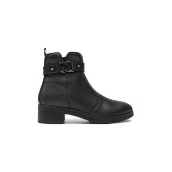 Botine dama - 304530 - Piele naturala - Negru