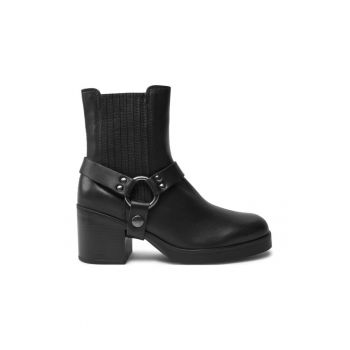 Botine Jelani Stt Negru - Piele lacuita