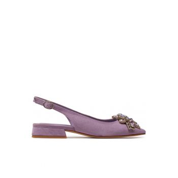 Sandale dama 303763022 - Piele intoarsa - Violet