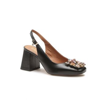 Sandale dama - 302316199 - Piele naturala - Negru