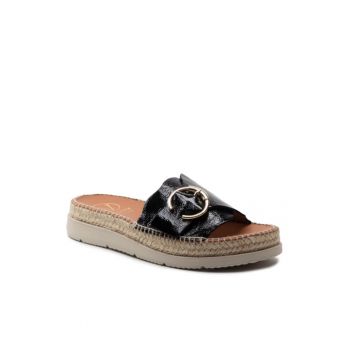 Espadrile dama - 209916232 - Negru - Piele lacuita