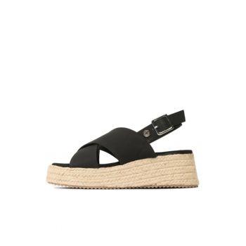 Espadrile dama - Piele ecologica - Negru 24138