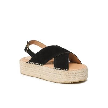 Espadrile dama - Piele naturala - Negru -