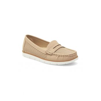 Mocasini dama - 332916 - Piele ecologica - Bej