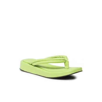 Papuci dama - 300349427 - Piele naturala - Verde