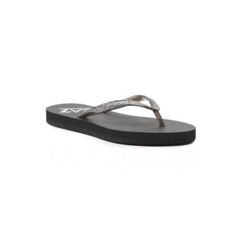 Papuci flip-flop dama - 302745944 - Textil - Argintiu