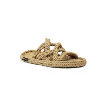 Papuci flip-flop dama - 302957576 - Textil - Bej