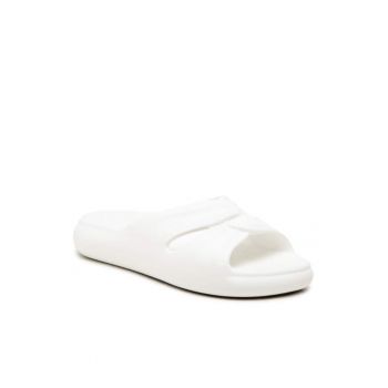 Papuci flip-flop dama - Textil - Alb