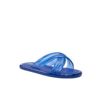 Papuci flip-flop dama - Textil - Albastru