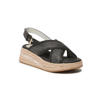 Sandale dama - 302824090 - Piele ecologica - Negru