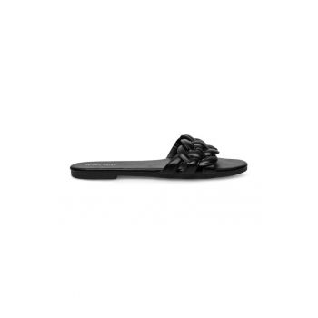 Slapi dama - 590559 - Piele ecologica - Negru