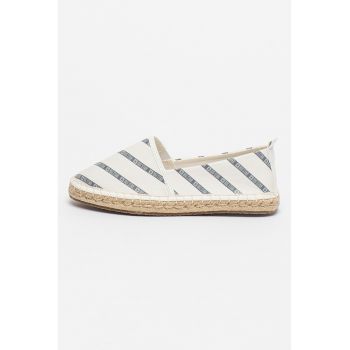 Espadrile din material textil cu benzi cu logo