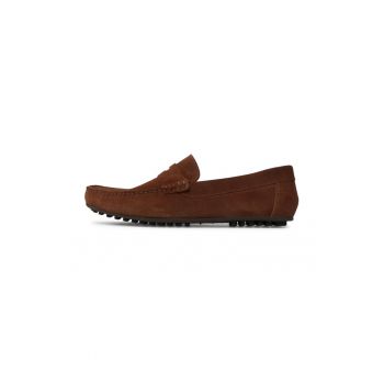 Mocasini barbati - 185788 - Piele intoarsa - Maro