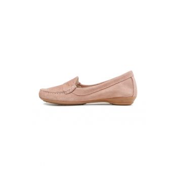 Mocasini dama - 316825 - Piele intoarsa - Roz