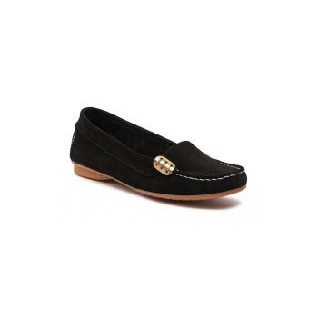 Mocasini dama - 700201 - Piele intoarsa - Negru