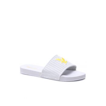 Papuci flip-flop barbati - Textil - Alb