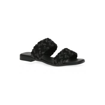 Papuci flip-flop dama - 301925163 - Piele naturala - Negru