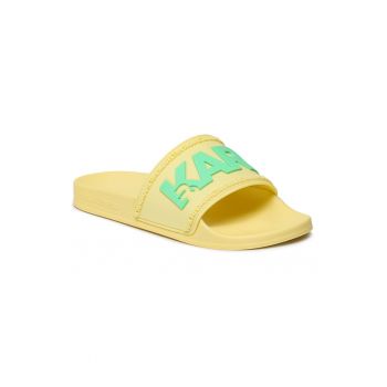 Papuci flip-flop dama - 302386864 - Textil - Galben