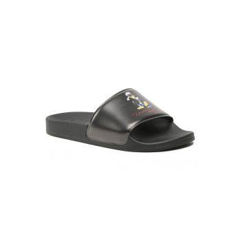 Papuci flip-flop dama - 302387618 - Textil - Negru