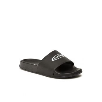 Papuci flip-flop dama - Piele ecologica - Negru