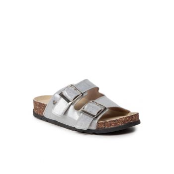 Papuci flip-flop dama - Textil - Argintiu